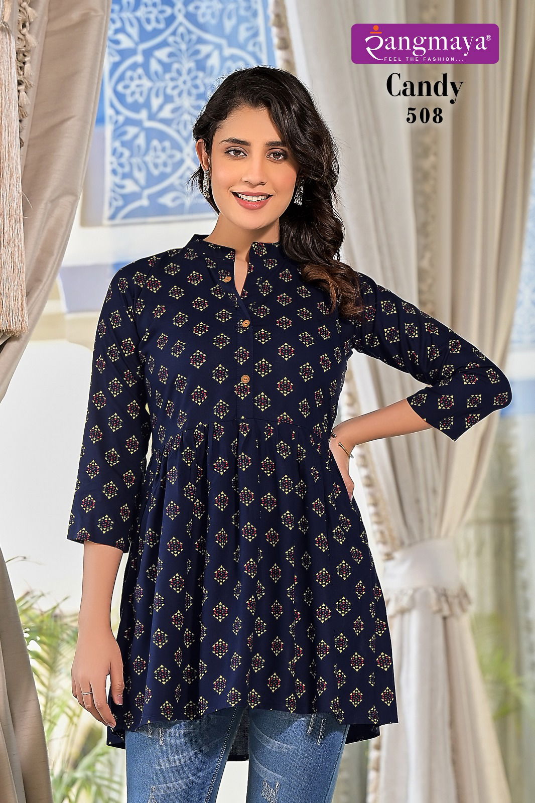 Candy 5 By Rangmaya Printed Wester Ladies Short Top Wholesale Price In Surat
